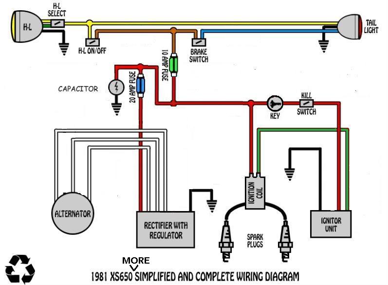 Wiring Diagram question about fuses | Welcome to the XS ... xs650 wiring diagram blinkers 